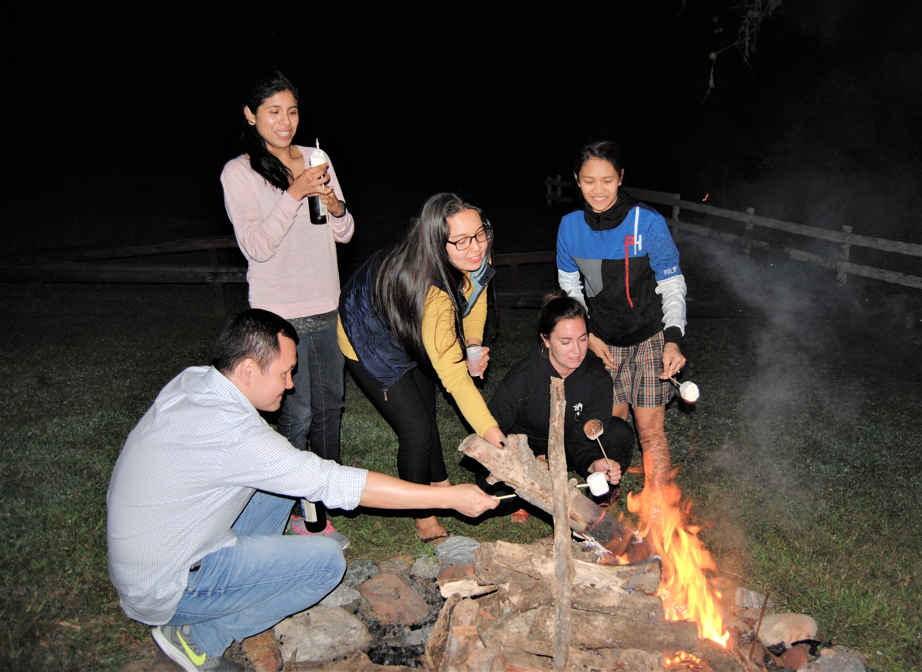 GHD Students Toasting Marshmellos