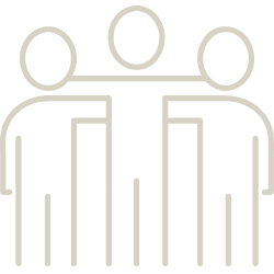 Icon of a group of three people