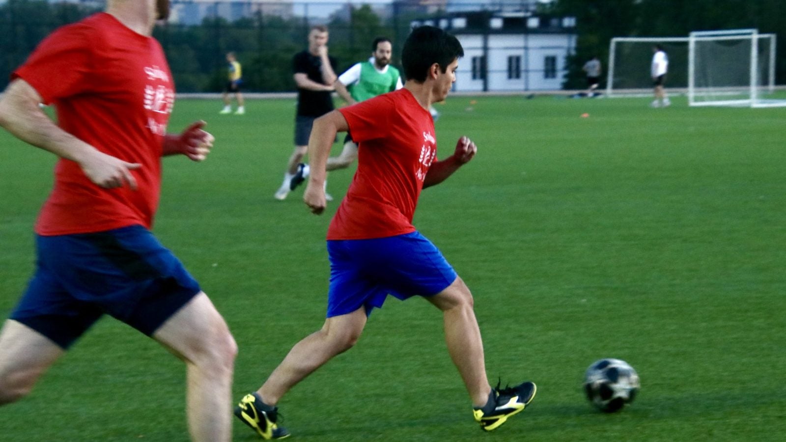 JuanFer chasing after a soccer ball on the field